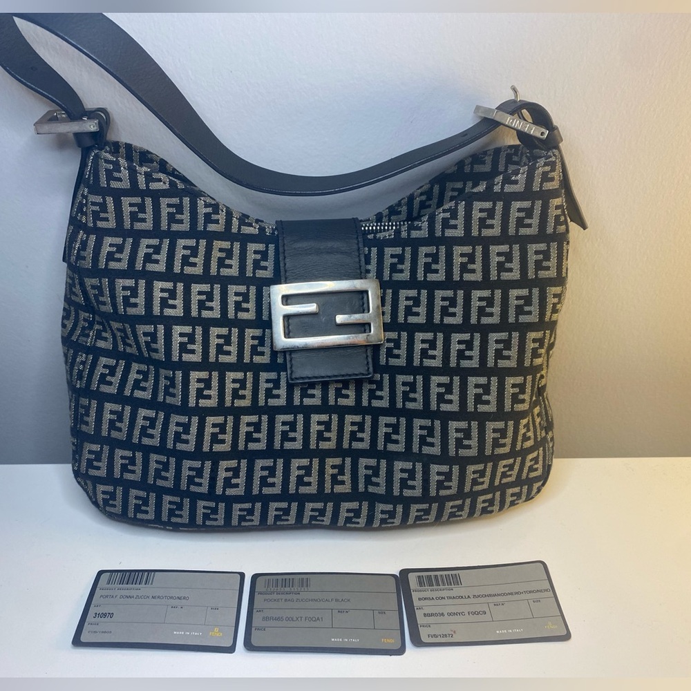 FENDI MONOGRAM BAGUETTE CLOTH HANDBAG 💯Authentic!